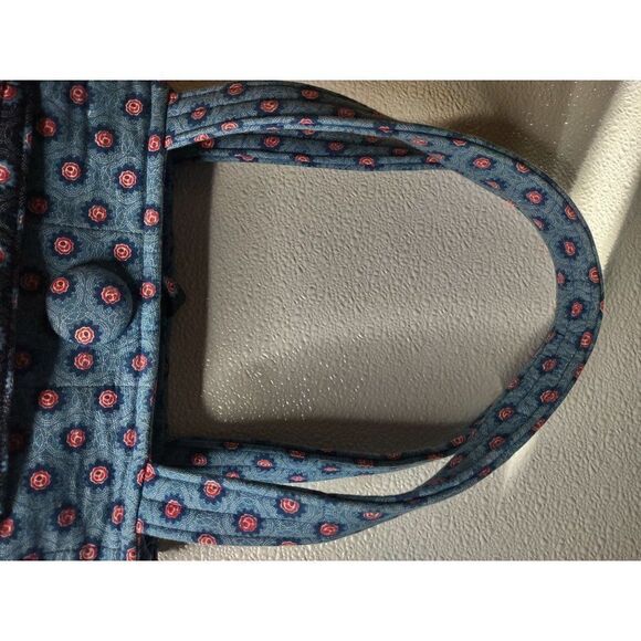 Beautiful and Unique Blue and Red Fabric Purse - Picture 11 of 15